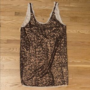 Wilfred Sequin Mini Dress in Copper Bronze